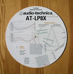 Cartridge Alignment Protractor for Audio-Technica AT-LP8X Turntables - Picture 1 of 8