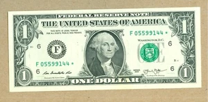 2013 U.S. $1 FRN STAR NOTE Atlanta Crisp No circulado - Imagen 1 de 2