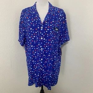 Home Free Colorful Stars Men's Hawaiian Shirt Beach Short Sleeved Button Large - Picture 1 of 6