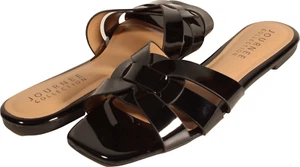 Journee Collection Arrina Damen-Pantolette Sandale schwarz Lack US-Größe 9 - Bild 1 von 6