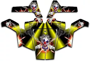 Polaris RZR 800 UTV Wrap Graphics Decal Kit 2007 2010 Pyro The Clown Yellow - Picture 1 of 1