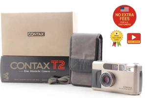 [ MINT in Box ] Contax T2 Titan Silver 35mm Point & Shoot Film Camera from JAPAN - Picture 1 of 13
