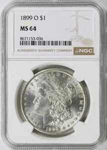 1899-O $1 Morgan Dollar NGC MS64 - Picture 1 of 4