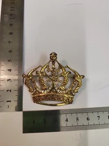 (1278) Brosche Königskrone Kaiserkrone verziert mit Strasssteinen an Nadel - Bild 1 von 12