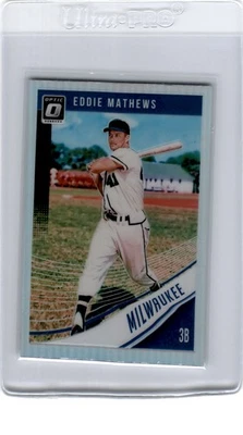 2018 Donruss Optic #69 Eddie Mathews Holo - Image 1 of 2