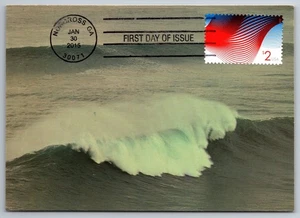 #4954 $2 Patriotic Wave FDC Maxi Card - Picture 1 of 2
