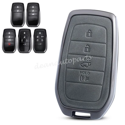 Metal Leather Car Key Case Cover Shell For Toyota Sienna Hilux Tundra Prius bZ4X - Image 1 of 4