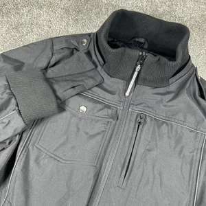 Baubax Jacket Mens Medium Black Bomber 2.0 Travel Jacket Removable Hood Pockets - Picture 1 of 18