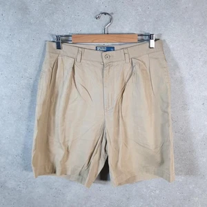 Vintage Ralph Lauren Polo Shorts Jorts Chino Cargo Herren W32 Braun Baggy Baumwolle - Bild 1 von 8