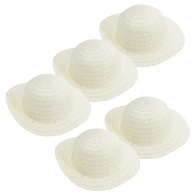  Cappello a cilindro rotondo piccolo 5 pezzi Cappello di paglia Cappello a - Immagine 1 di 4