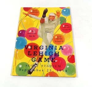 Programma calcio 1954 Lehigh at Virginia College 9-25-54 - Foto 1 di 2