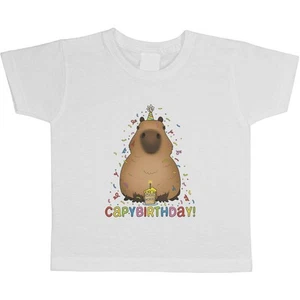 'Capybara Birthday Greeting' Children's / Kid's Cotton T-Shirts (TS038248) - Picture 1 of 9