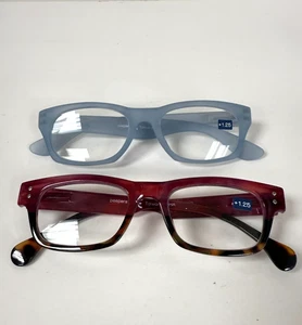 NEW Pair 1.25 PEEPERS -  Blue & Red  2480 Twenty Two 2396 Virtuoso Readers - Picture 1 of 5