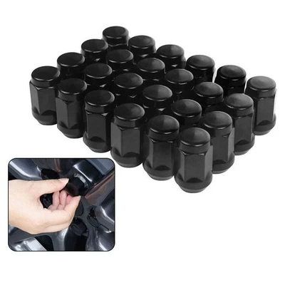 Wheels Accessories Pack of 24 High Strength Closed End Lug Nuts in Black - Image 1 of 4