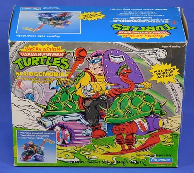TEENAGE MUTANT NINJA TURTLES VINTAGE SLUDGEMOBILE 1990 NOVO NA CAIXA ABERTA - Imagem 1 de 4