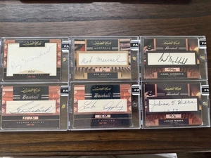 2011 DUNRUSS PANINI LIMITED CUTS BASEBALL- 6 CARD LOT- AUTOS NUMBERED - Picture 1 of 13