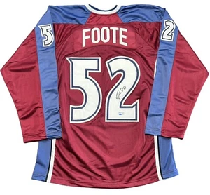 Adam Foote Authentic Signed Avalanche Pro Style Jersey Autographed BAS COA - Picture 1 of 4
