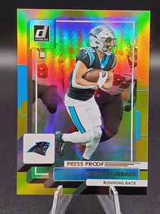 Chuba Hubbard Carolina Panthers 2022 Donruss Gold Holo Press Proof Premium - Picture 1 of 1