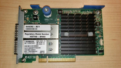 HP Infiniband FDR/Ethernet 10Gb/40Gb 2-port 544FLR-QSFP Adapter 649282-B21 - Image 1 of 3