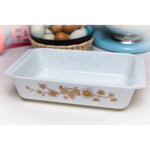 Cazuela Pyrex 575-B 1961 Golden Pine 2 cuartos ahorro de espacio | Sin tapa | ¡S&H gratis! - Imagen 1 de 12