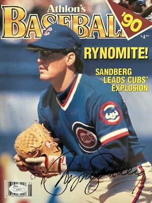Ryne Samdberg Original Autographed “Athlons Baseball” Magazine Cover JSA - Image 1 of 3