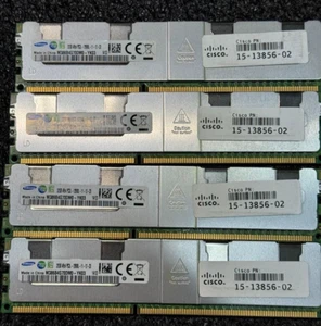Cisco 128GB (32GBx4) 4Rx4 DDR3-1600 PC3L-12800L ECC Registered Server Memory RAM - Picture 1 of 5