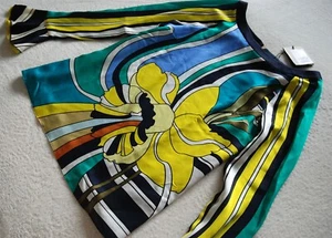 JIGSAW DAFFODIL BOAT NECK Long Sleeve Top 100% SILK UK 8 RRP £170 - Picture 1 of 6