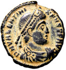 CERTIFIED Authentic Roman Coin SCARCE ++ Portrait Valentinianus I CHRISTIAN FLAG