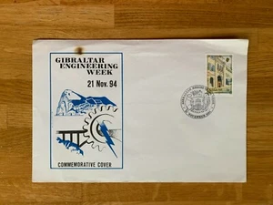 GIBRALTAR 1994 COVER ENGINEERING WEEK COG SPECIAL CACHET - Picture 1 of 1