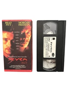 Seven VHS 1996 Movie Brad Pitt Morgan Freeman Horror Letterboxed Edition - Picture 1 of 5