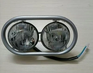 Motorcycle Headlight Bracket & Double LED Front Light For Honda BAJA Tail Bike - Picture 1 of 7