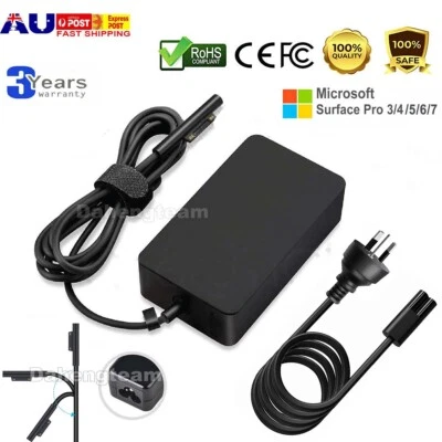 For Microsoft Surface Pro 3 4 5 6 7 8 9 AC Power Adapter 65W/44W Laptop Charger - image 1 of 4