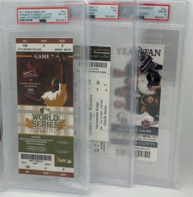100 PSA Graded Ticket STUB sleeves - Exact Fit Slab Sleeves Poly 5 * 10 NEW