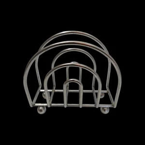 Fundamentos para el hogar Soporte para servilletas de papel de metal con patas de desplazamiento Soporte para archivos de cocina oficina - Imagen 1 de 5