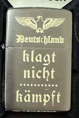 Zippo DEUTSCHLAND klagt nicht..kämpft + GRATIS GRAVUR mit oder ohne Geschenk Set - Bild 1 von 4