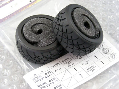 Vintage ABC HOBBY M-Chassis MINI X-Pattern Rubber Tires w Inserts HPI RS4 M01 ! - Image 1 of 4