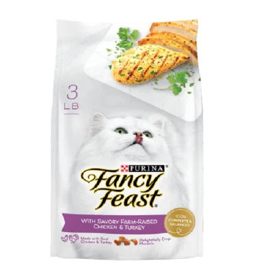 Fancy Feast Purina Dry Cat Food, with Savory Chicken & Turkey - 3 lb. Bag
