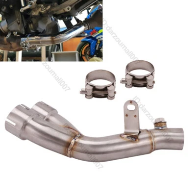 Sistema de escape de bicicleta para Yamaha YZF R6 R6s 2006-2023 tubo de enlace medio deslizable en stock Foto 1 de 4
