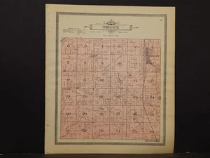 Mappa della contea di Wisconsin Dane, 1911, Township di Perry o Oregon, double face Z5#41 - Foto 1 di 2