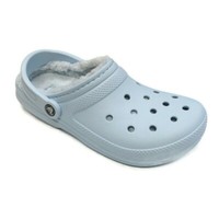 mineral blue classic lined crocs