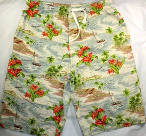Ralph Lauren POLO Cotton Board Shorts~Men's M~All Over Print~String Tie~EUC! - Picture 1 of 6