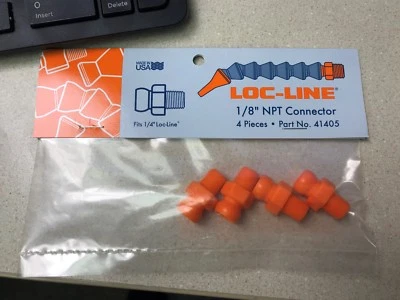 LOC LINE #41405 1/8" NPT CONNECTOR PACK OF 4 - NEW - Image 1 of 3