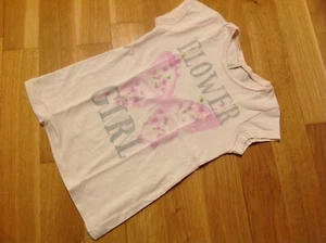 Mädchen Shirt Benetton 116 Schmetterling Muster mit Glitzerpünktchen - Bild 1 von 3