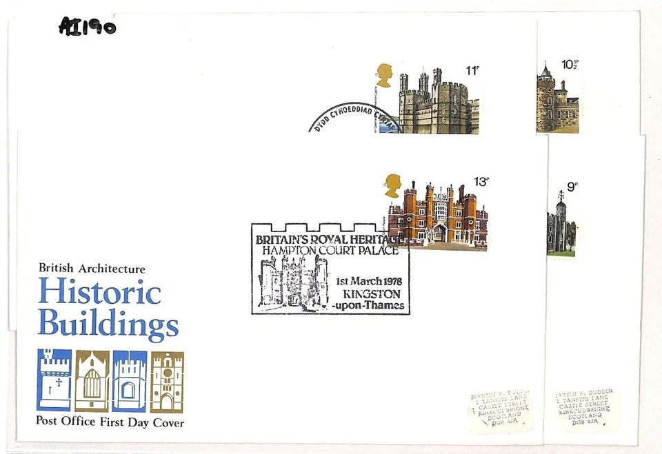 GB FDC Architecture Buildings Set{4} First Day Cover 1978 Special Postmark AI190 - Image 1 of 1