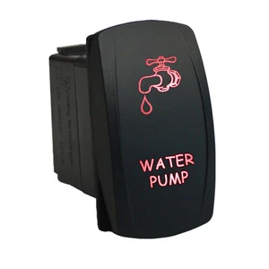 Rocker switch 12V 682R WATER PUMP laser etched dual LED red ON-OFF - Picture 1 of 1