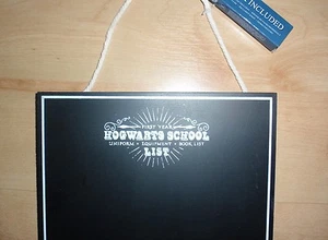 BNWT Primark Harry Potter Hogwarts School List chalk board - Picture 1 of 2