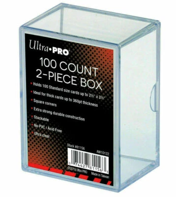 1 x Ultra Pro 100 Count 2 Piece Storage Box Standard Trading Cards Holder 100ct - Image 1 of 3