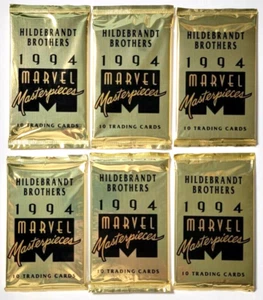 Carte collezionabili Fleer Marvel Masterpieces Hildebrandt Brothers 1994 6 confezioni nuove - Foto 1 di 2