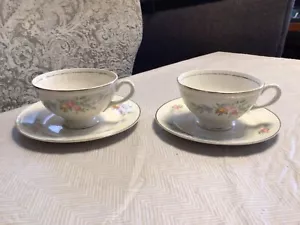Homer Laughlin Cashmere Cup & Saucer Eggshell Georgian Set of 2 - #BxHL-4 - Picture 1 of 10