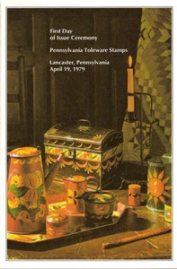 #1775-1778 Programma Cerimonia Primo Giorno 15c Francobolli Pennsylvania Toleware - Foto 1 di 1